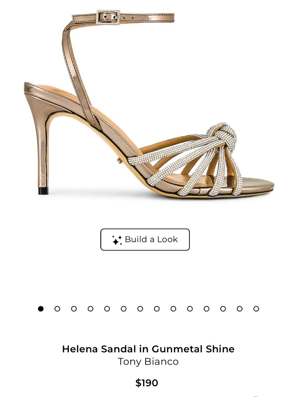 Tony Bianco Metallic Bronze Knotted Crystal Slingback Heels
